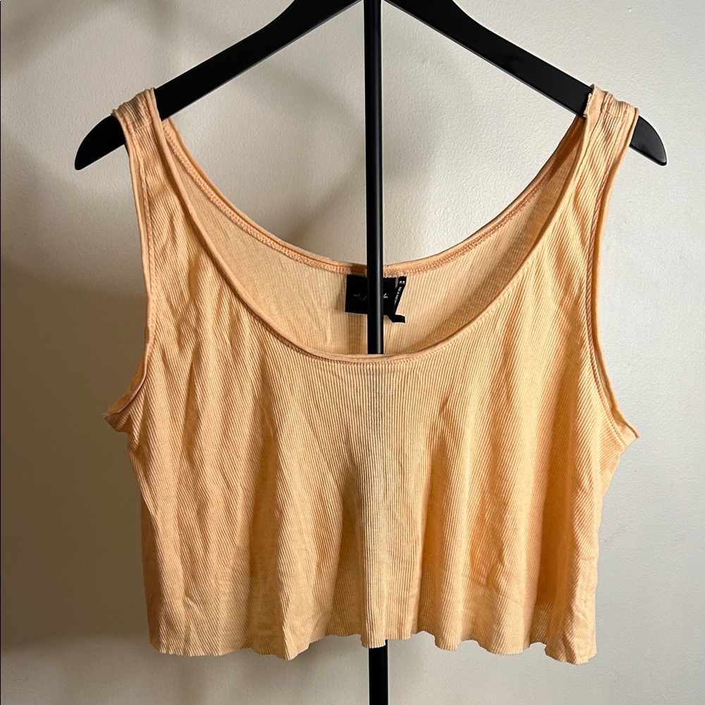 Urban Outfitters Apricot Ribbed Tank Top